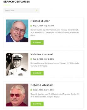 Funeral Script PHP - Screenshot 1
