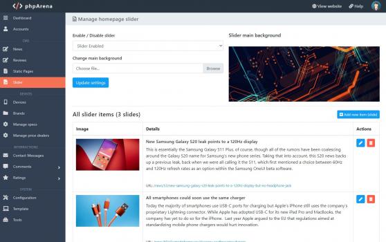 Mobile Phones Script (News, Reviews, Ratings, Specs, Compare). Phones Database included - Screenshot 13