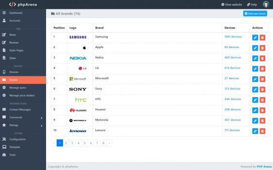 Mobile Phones Script (News, Reviews, Ratings, Specs, Compare). Phones Database included - Screenshot 7