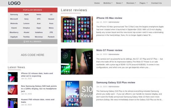 Mobile Phones Script (News, Reviews, Ratings, Specs, Compare). Phones Database included - Screenshot 3