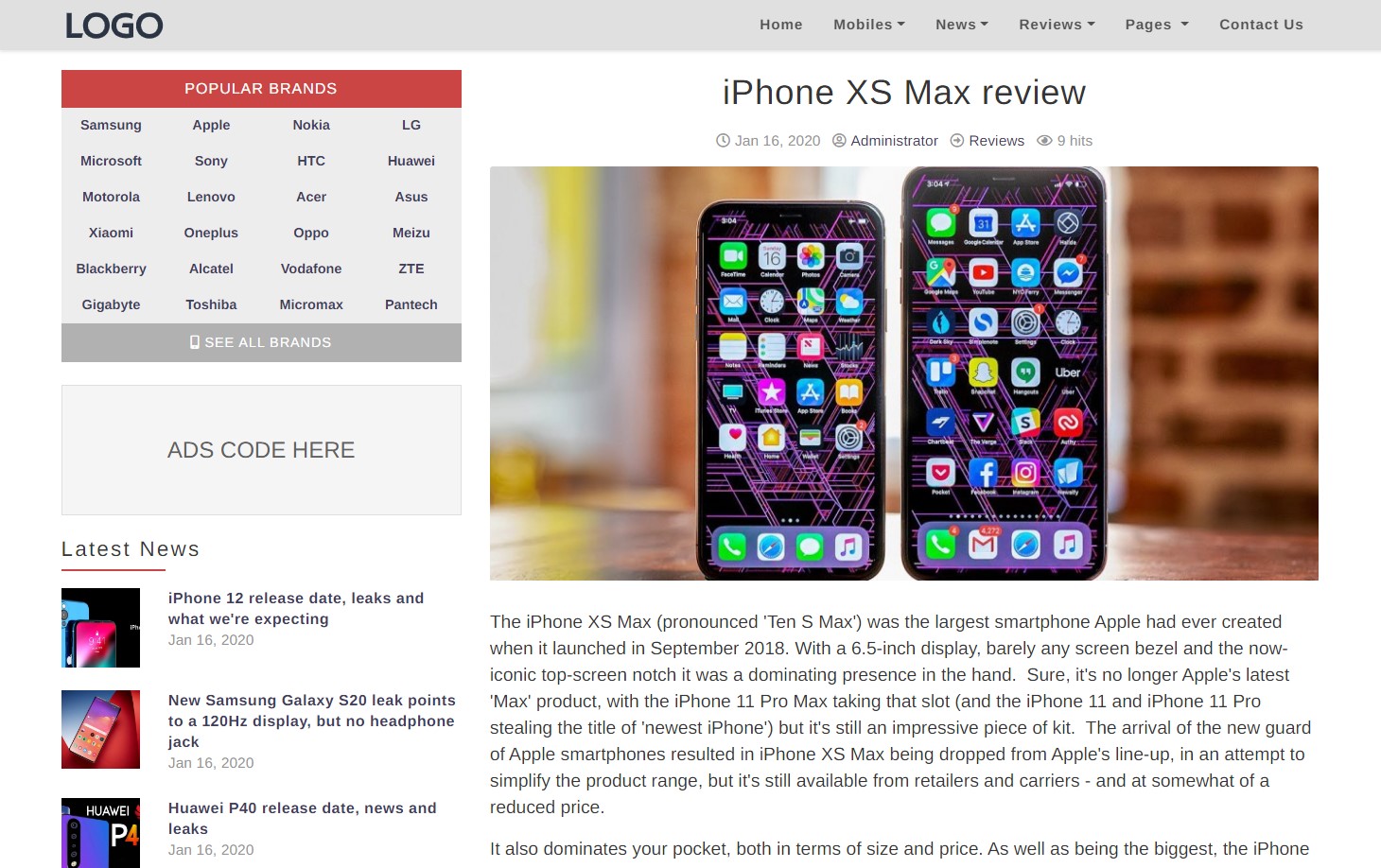 Mobile Phones Script (News, Reviews, Ratings, Specs, Compare). Phones Database included - Screenshot 5