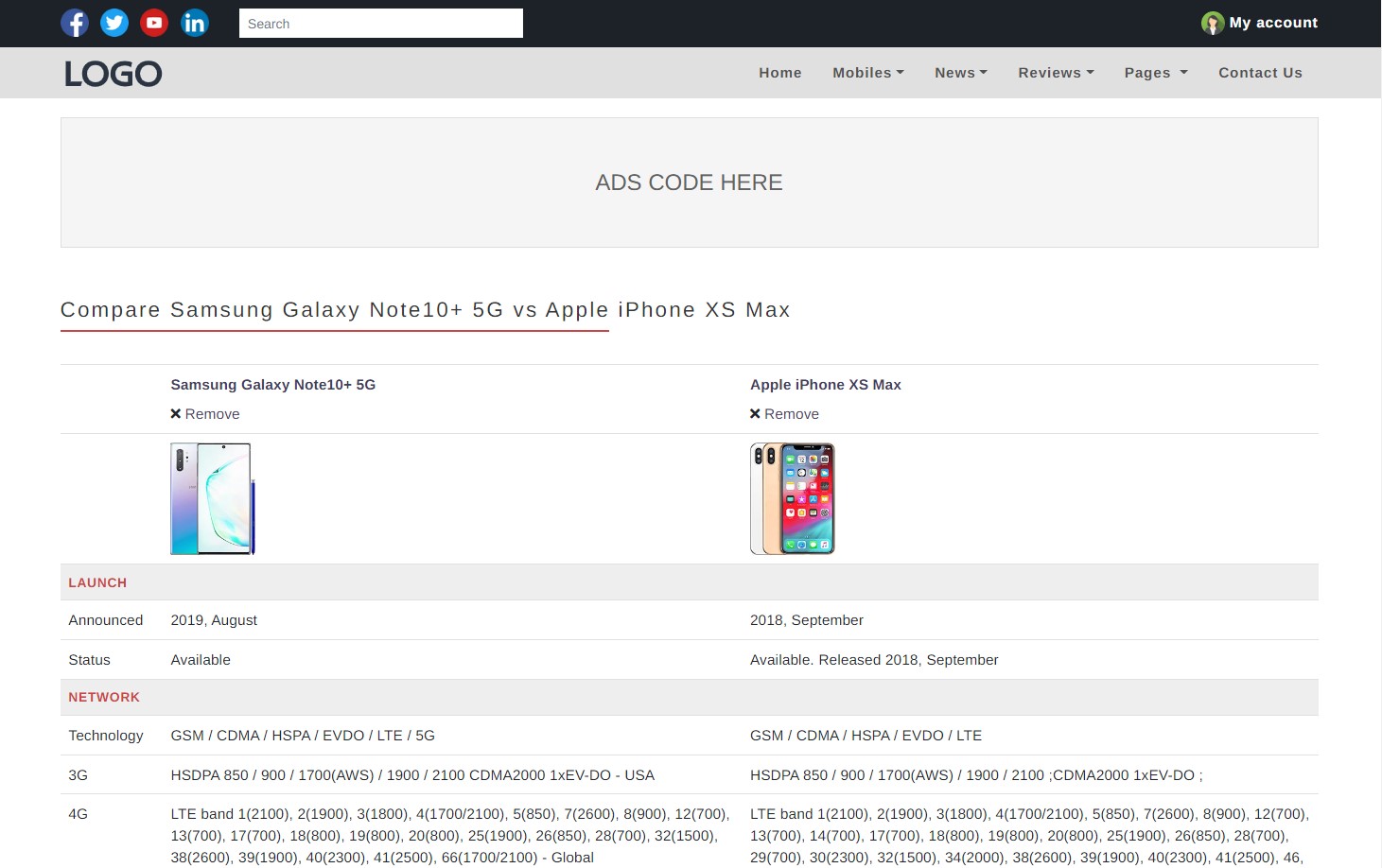 Mobile Phones Script (News, Reviews, Ratings, Specs, Compare). Phones Database included - Screenshot 4