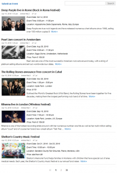 Visit Listing - Event Script PHP Event Script PHP - Screenshot 1