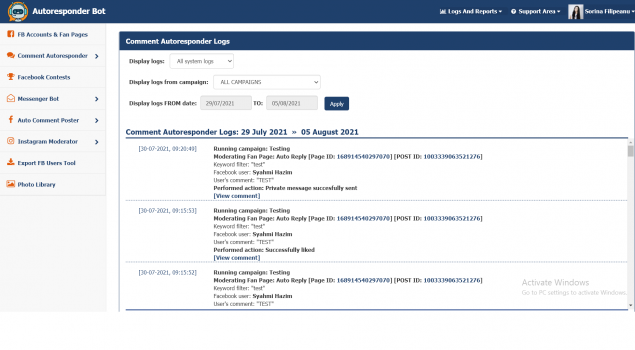 Visit Listing - Facebook Contest Module Facebook Contest Module - Screenshot 5