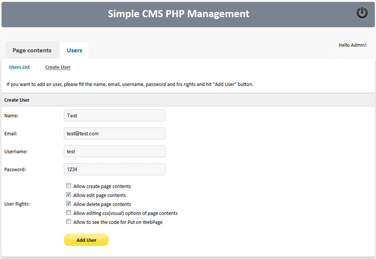 Simple CMS PHP - Screenshot 4