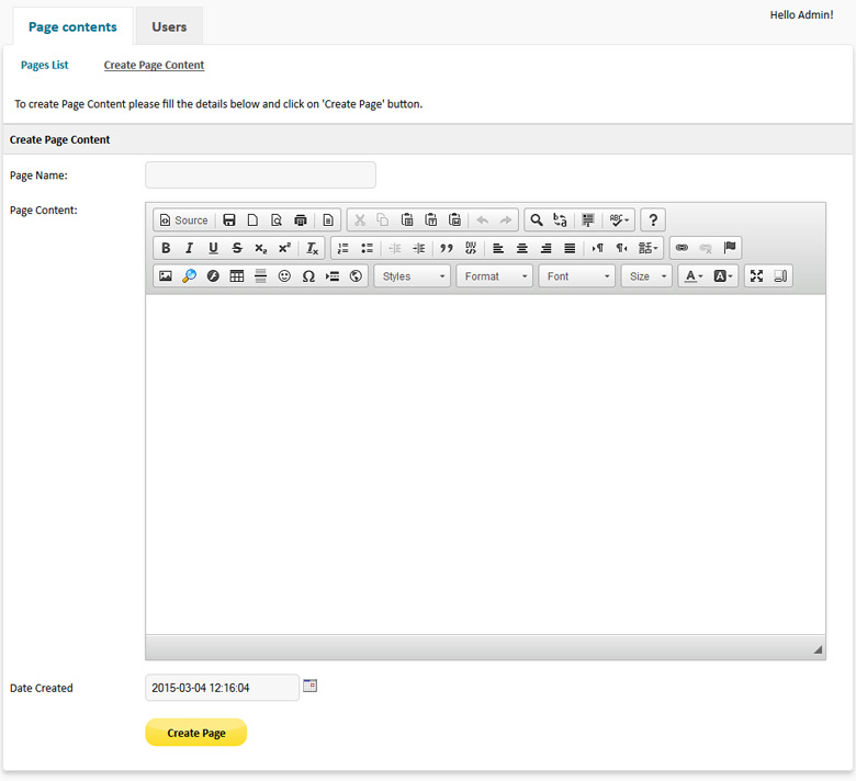 Simple CMS PHP - Screenshot 3