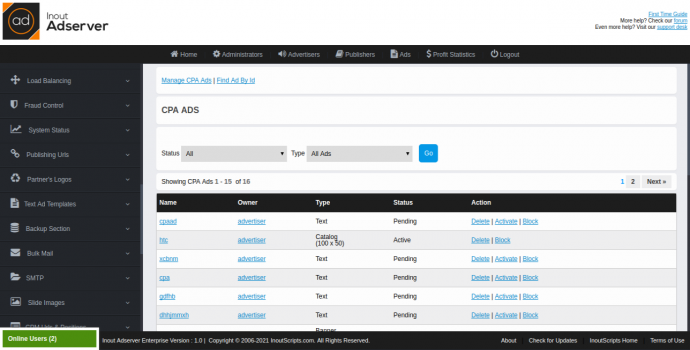 Visit Listing - Cost Per Action (CPA) Ads (for Inout Adserver) Cost Per Action (CPA) Ads (for Inout Adserver) - Screenshot 7