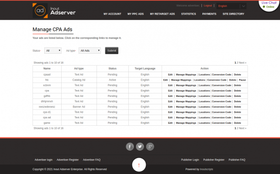 Visit Listing - Cost Per Action (CPA) Ads (for Inout Adserver) Cost Per Action (CPA) Ads (for Inout Adserver) - Screenshot 5