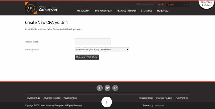 Visit Listing - Cost Per Action (CPA) Ads (for Inout Adserver) Cost Per Action (CPA) Ads (for Inout Adserver) - Screenshot 1