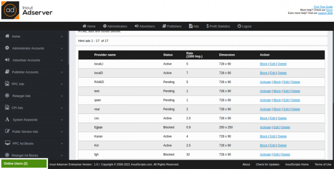Visit Listing - HTML Ads (for Inout Adserver) HTML Ads (for Inout Adserver) - Screenshot 3
