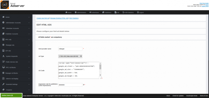 Visit Listing - HTML Ads (for Inout Adserver) HTML Ads (for Inout Adserver) - Screenshot 4