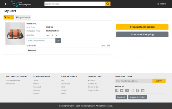 Inout Shopping Cart - Multi Vendor Edition - Screenshot 3