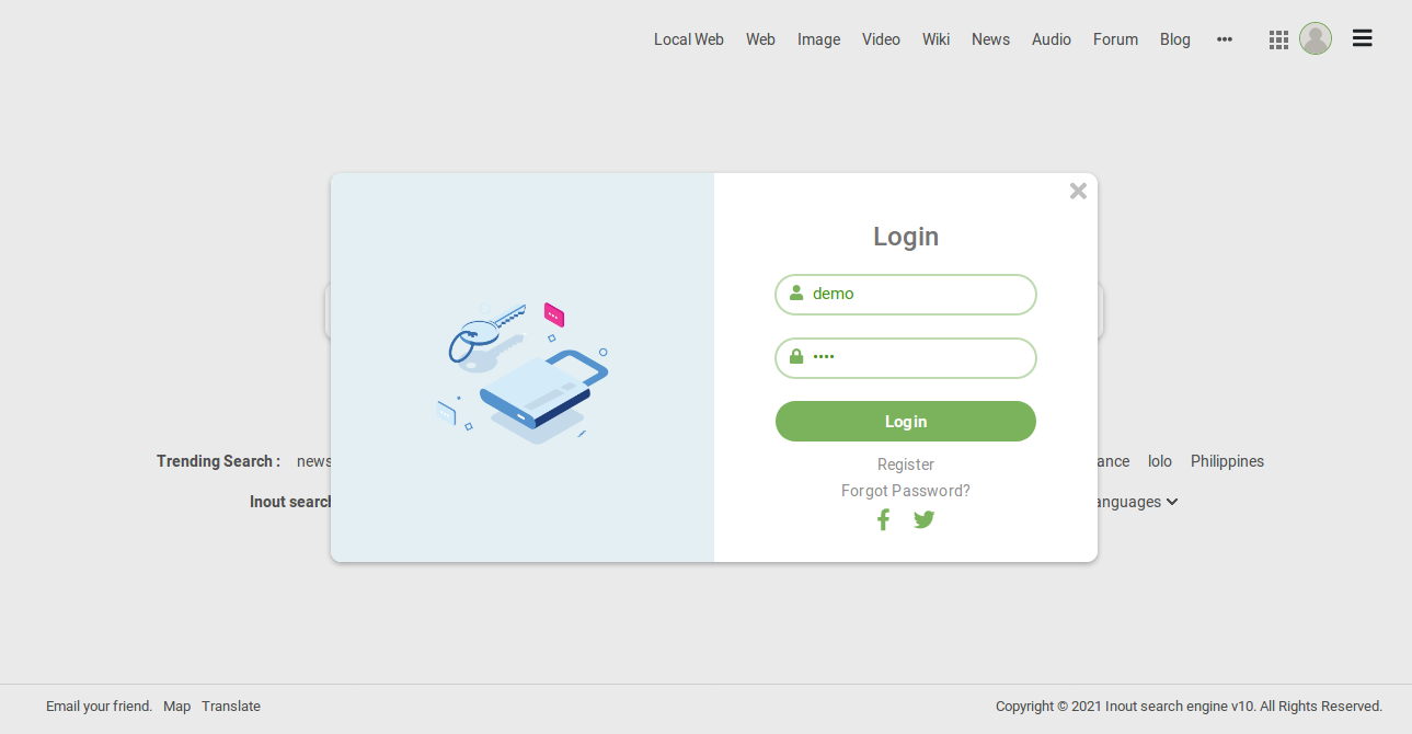 Social Plugin (for Inout Search Engine) - Screenshot 1