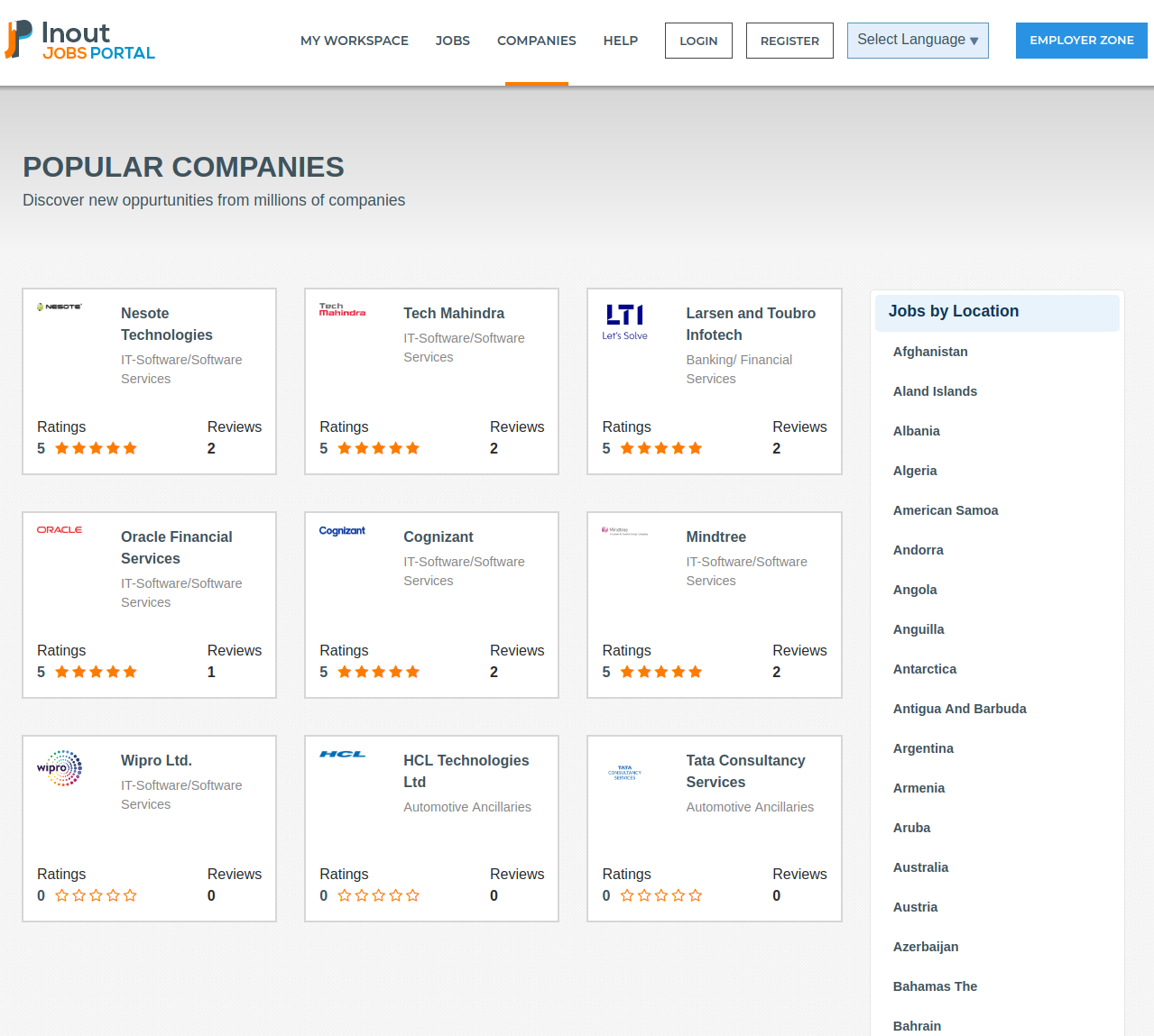 Inout Jobs Portal - Screenshot 2
