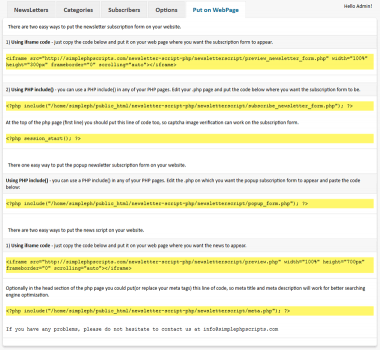 NewsLetter Script PHP - Screenshot 9