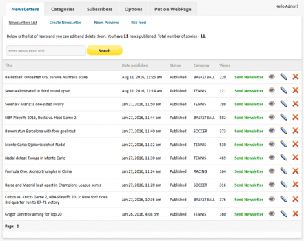NewsLetter Script PHP - Screenshot 7