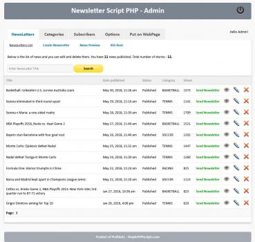 NewsLetter Script PHP - Screenshot 5