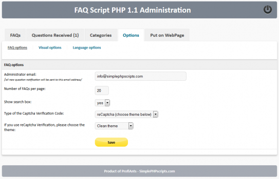 FAQ Script PHP - Screenshot 7