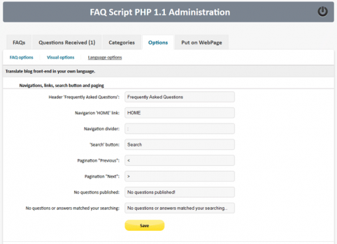 FAQ Script PHP - Screenshot 8