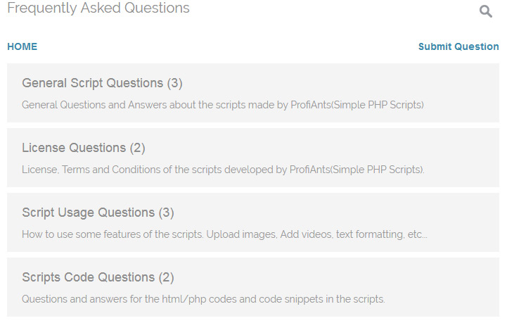 FAQ Script PHP - Screenshot 1