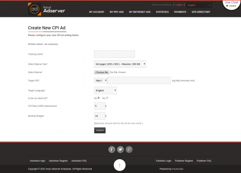 Cost Per Interstitial (CPI) Ads (for Inout Adserver) - Screenshot 1