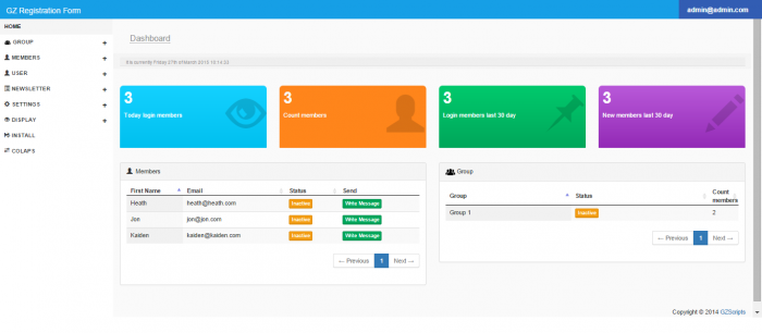 GZ Form Registration and Login - Screenshot 1
