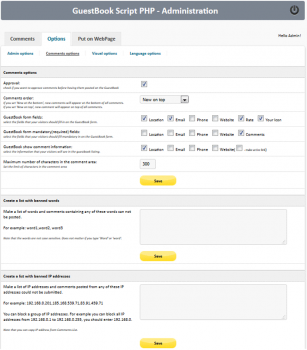 Visit Listing - GuestBook Script PHP GuestBook Script PHP - Screenshot 6