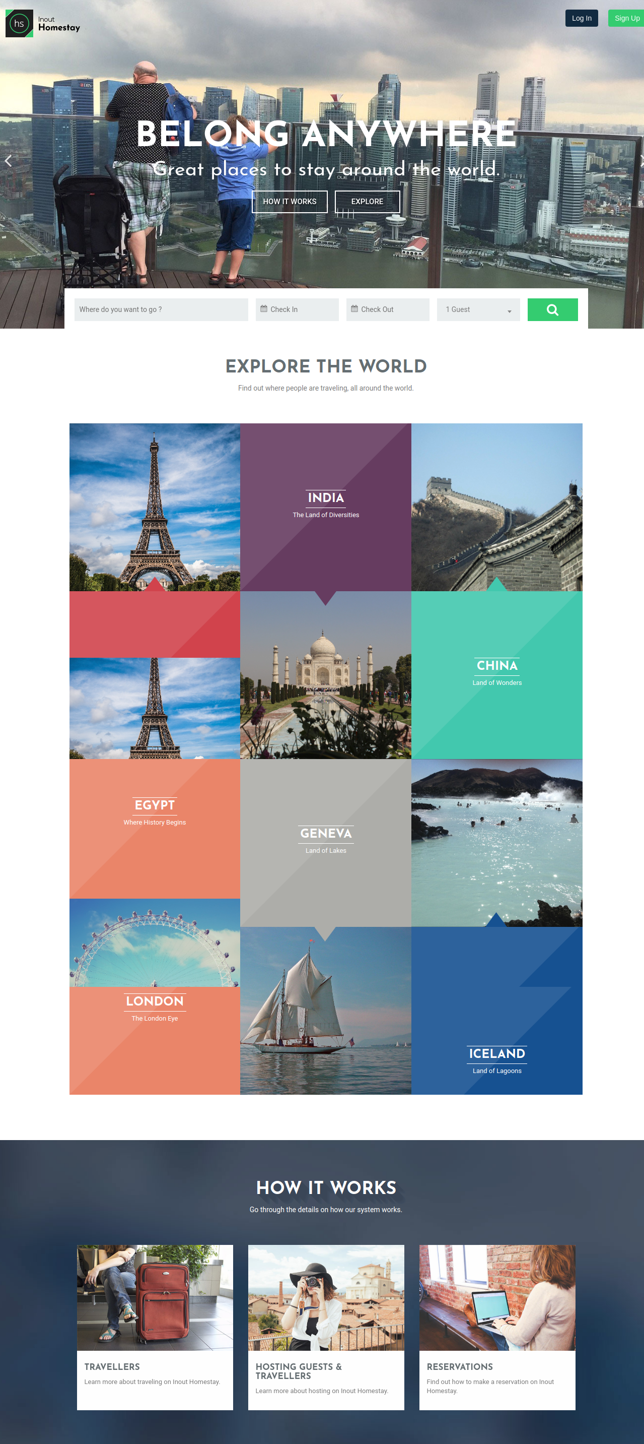 Inout Homestay - Vacation & Space Rental Portal Script - Screenshot 1