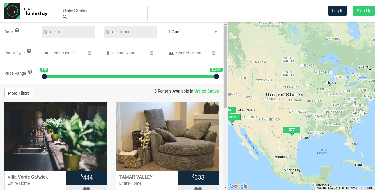 Inout Homestay - Vacation & Space Rental Portal Script - Screenshot 2