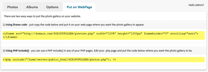Visit Listing - Photo Gallery PHP Photo Gallery PHP - Screenshot 5