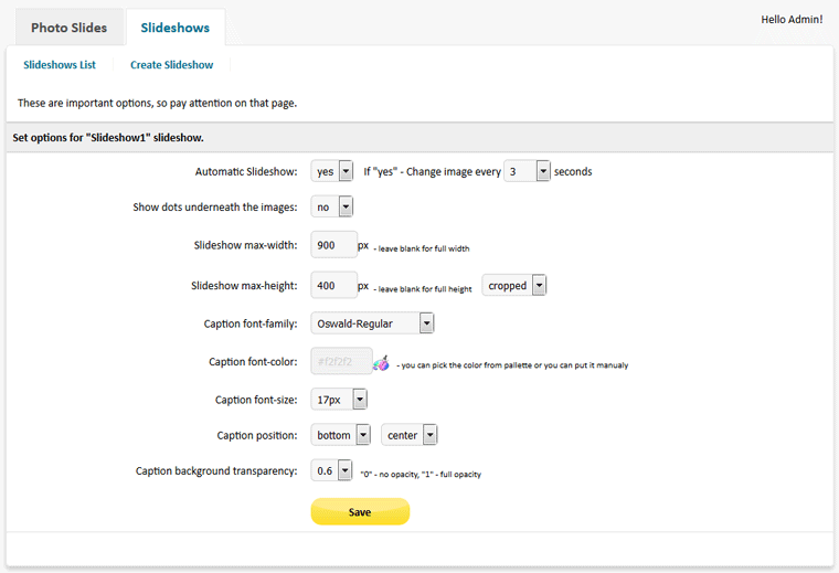 Slideshow Script PHP - Screenshot 4