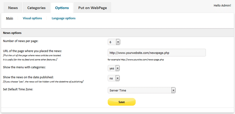 Newspaper Script PHP - Screenshot 3