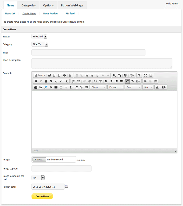 Newspaper Script PHP - Screenshot 4