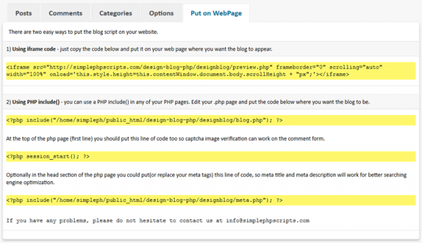 Design Blog PHP - Screenshot 5