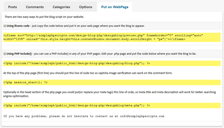 Design Blog PHP - Screenshot 5