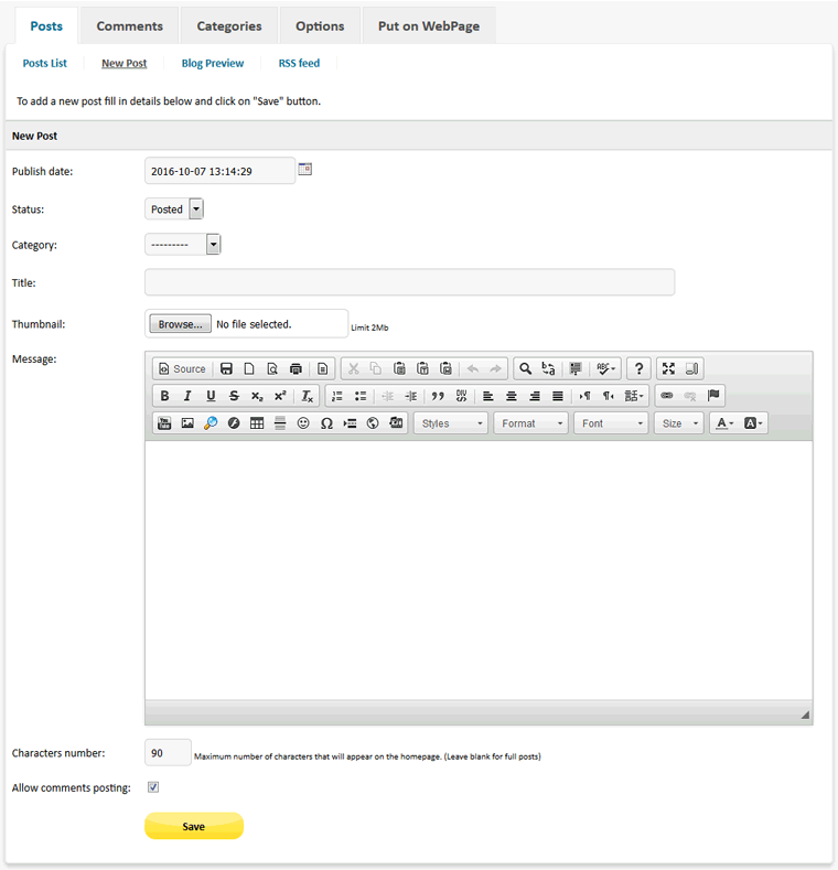 Design Blog PHP - Screenshot 3