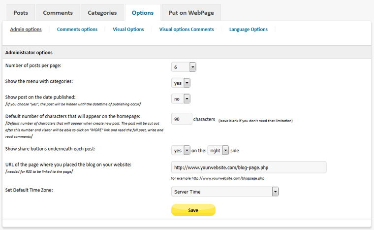 Design Blog PHP - Screenshot 7