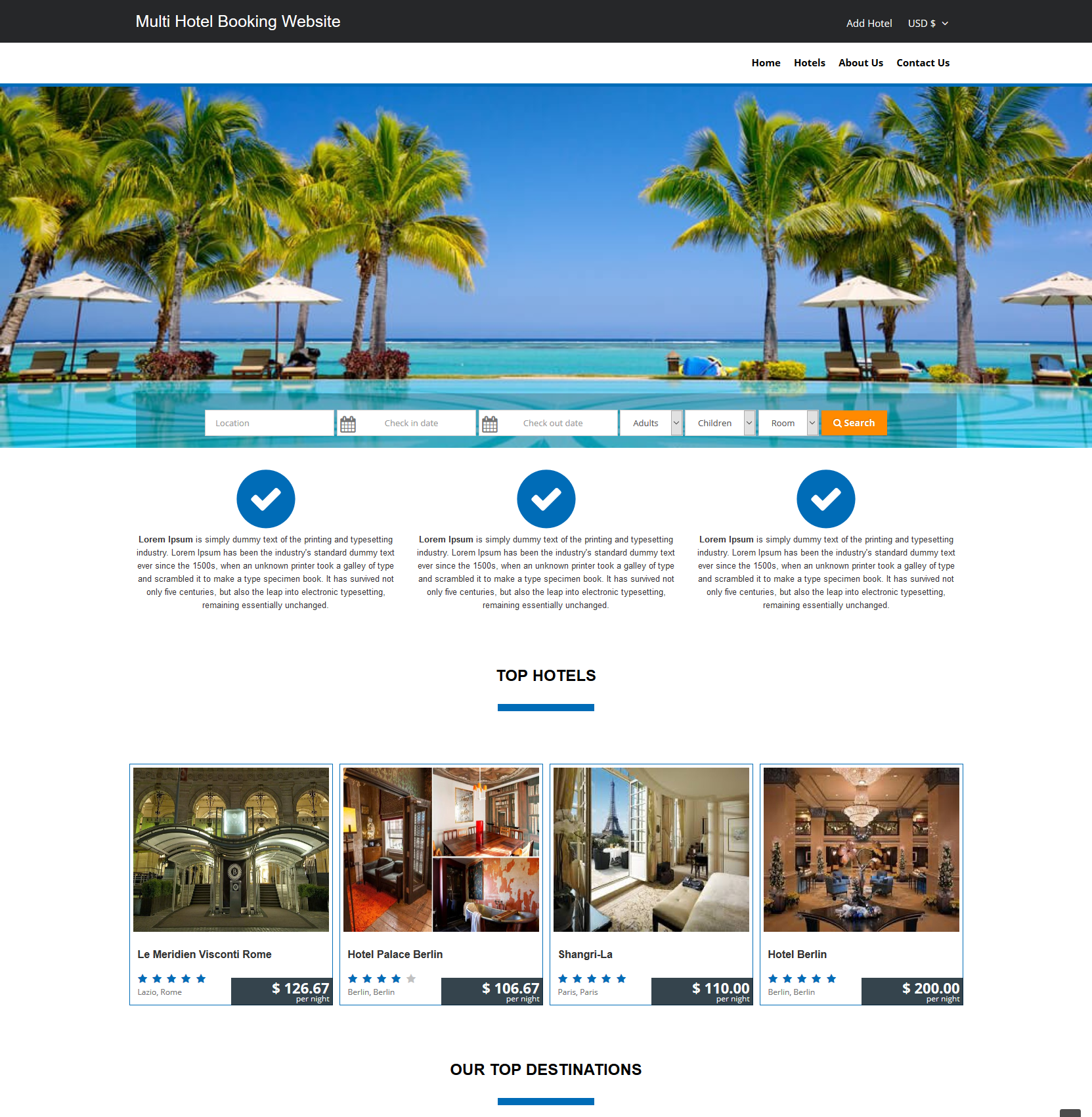 GZ Multi Hotel Booking System - Screenshot 1
