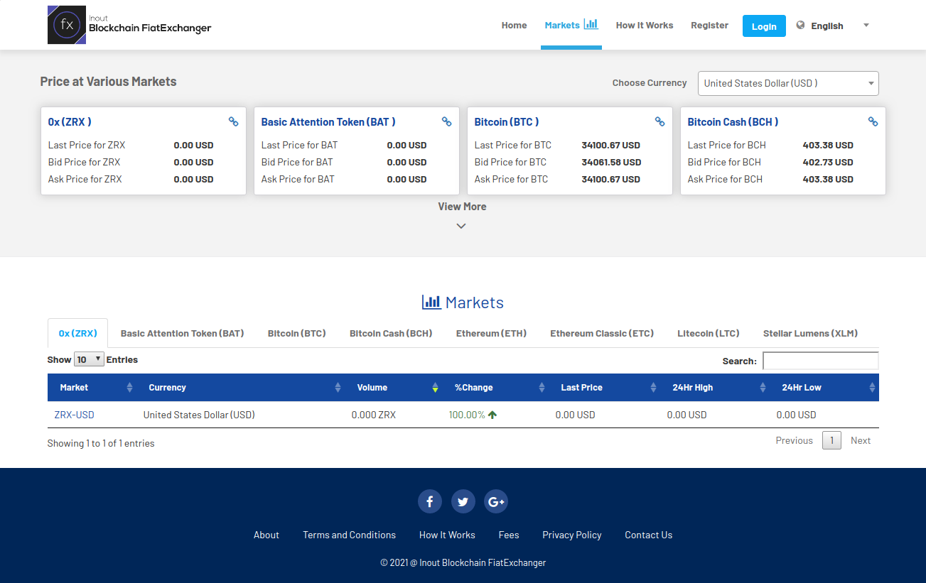 Inout Blockchain FiatExchanger - Cryptocurrency Exchange ...