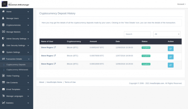 Visit Listing - Inout Blockchain AltExchanger (Crypto to crypto trading exchange platform script) Inout Blockchain AltExchanger (Crypto to crypto trading exchange platform script) - Screenshot 8