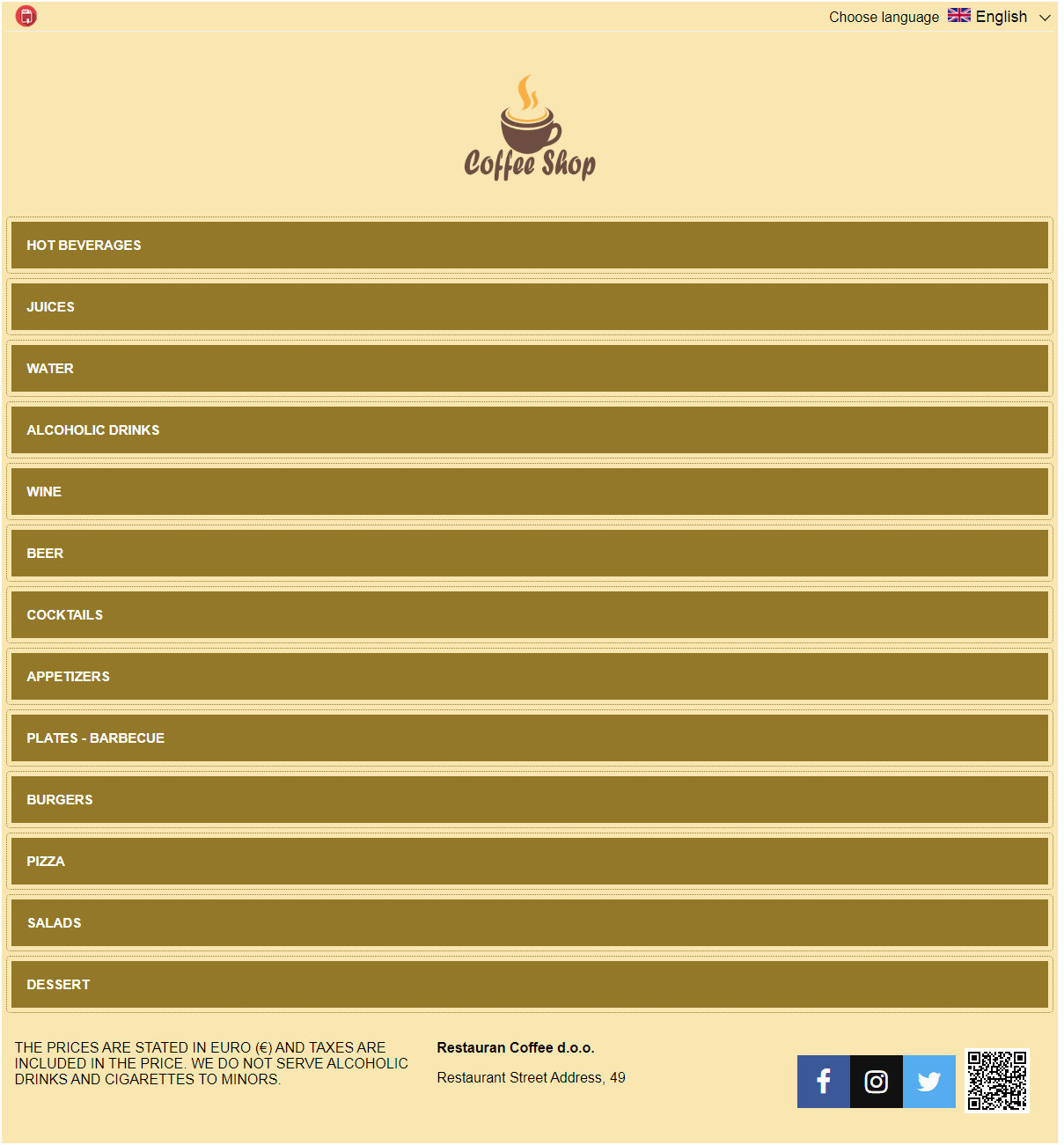 Restaurant Menu maker - Screenshot 1
