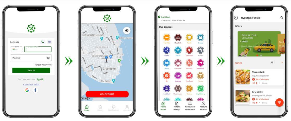 Gojek Clone App Packed With 60+ On-demand Services - Screenshot 1