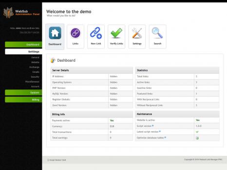 Visit Listing - Websub reciprocal link manager PHP script Websub reciprocal link manager PHP script - Screenshot 5