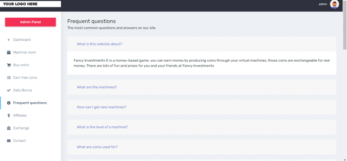 Hyip Fancy Rewards PHP Script Create your own investments game - Screenshot 12
