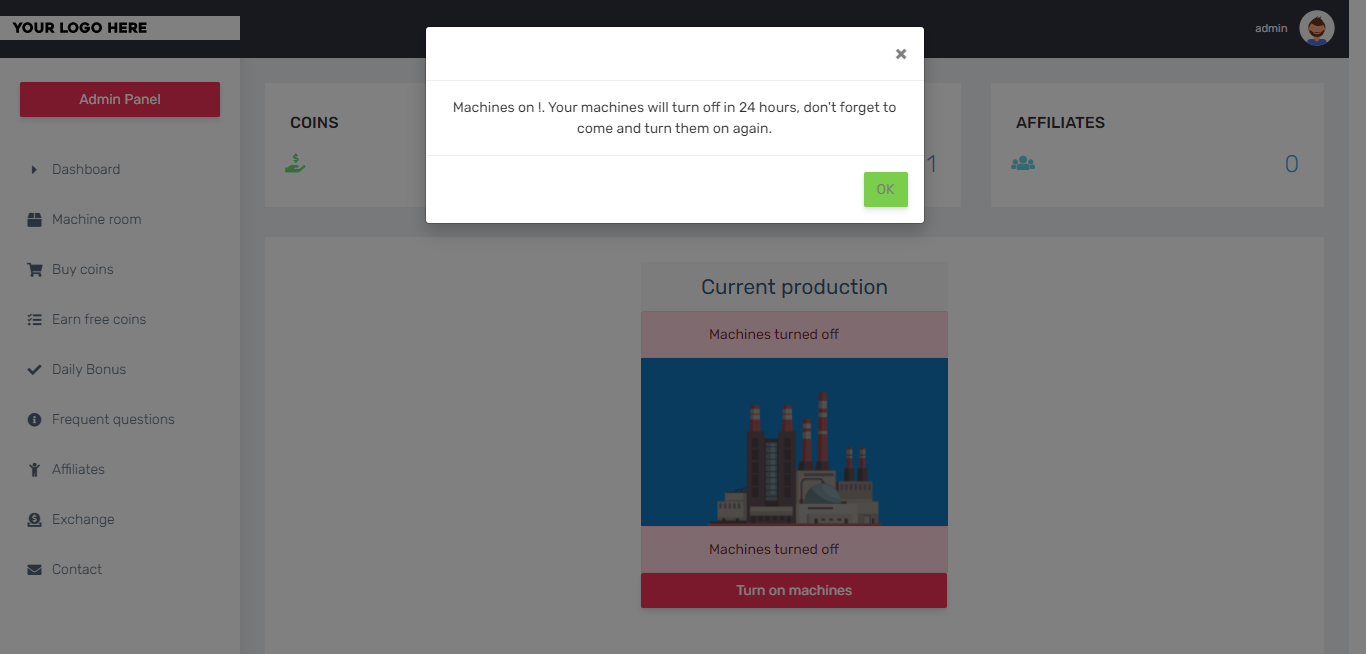 Hyip Fancy Rewards PHP Script Create your own investments game - Screenshot 5