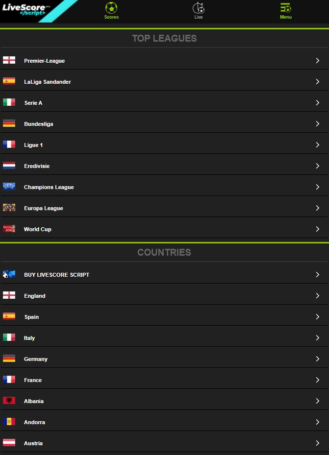 LiveScore Script BETA - Screenshot 5