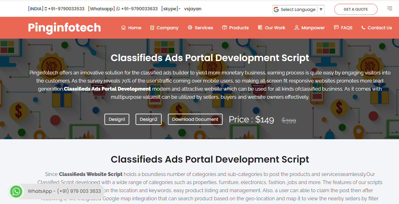 Advanced Classifieds Website Script - Screenshot 1