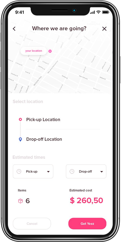 On-demand logistics app -  Keep real-time control of the business operations - Screenshot 1
