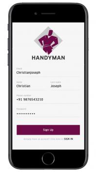 Uber For Handyman Services App - Screenshot 1