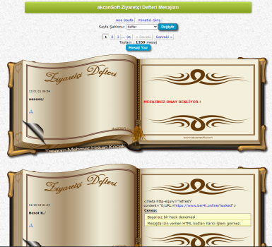 akcanSoft GuestBook PHP Script - Screenshot 1